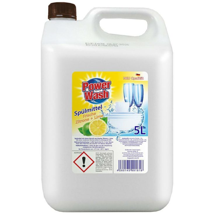 Плин для миття посуду Цитрус, Power Wash 5л