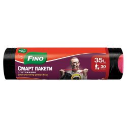 Пакети для сміття міцні з затяжкою, Fino 35 л 30 шт