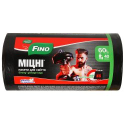 Пакети для сміття міцні, Fino 60 л 40 шт
