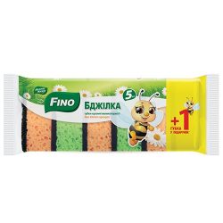 Губки кухонні “Бджілка”, Fino 5+1 шт