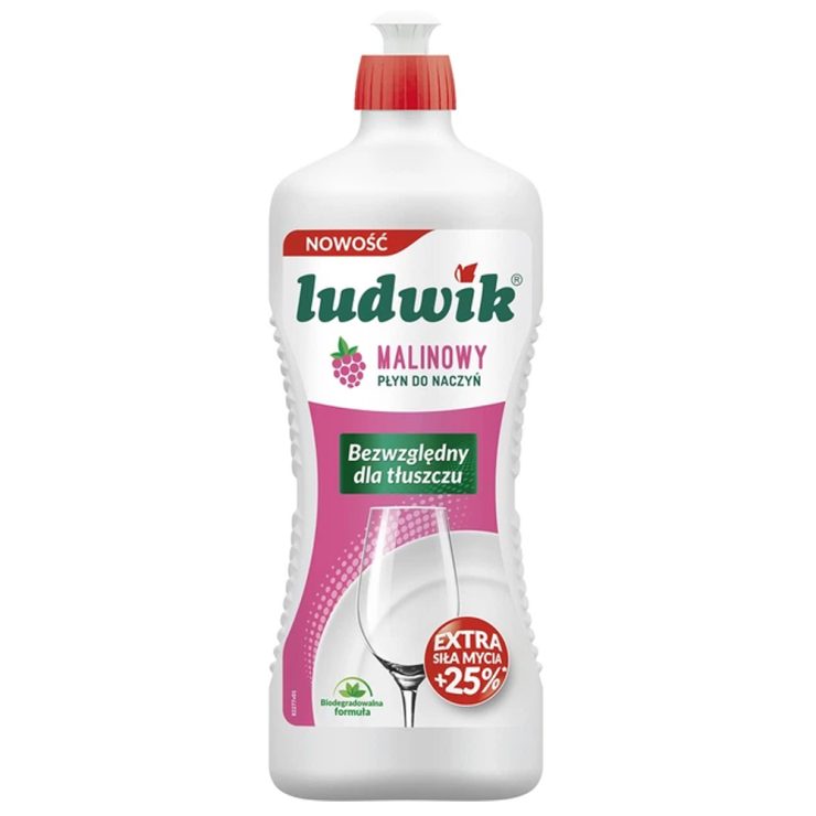 Рідина для миття посуду Малина, Ludwik 900 мл