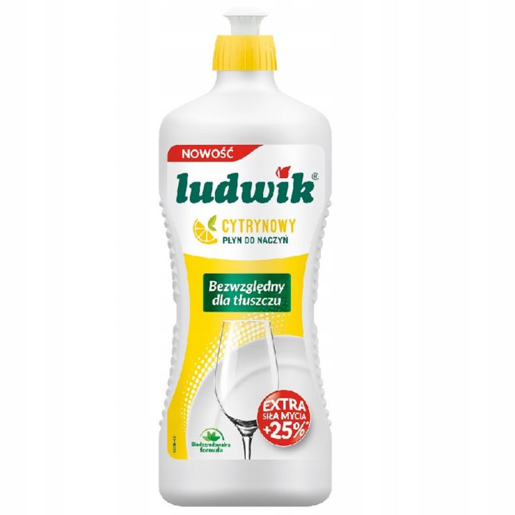 Рідина для миття посуду Лимон, Ludwik 900 мл