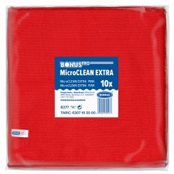 Ганчірка мікрофібра 40*40 ЧЕРВОНА, BONUS 10 шт.