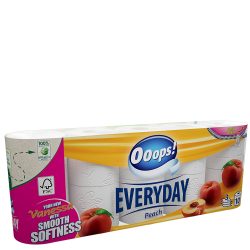 Туалетний папір EveryDay Персик 3-ох шар., Ooops! 10 шт. 115 відр.