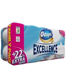Туалетний папір Екселенс Lotion 3-ох шар., Ooops! 8 шт.150 відр.