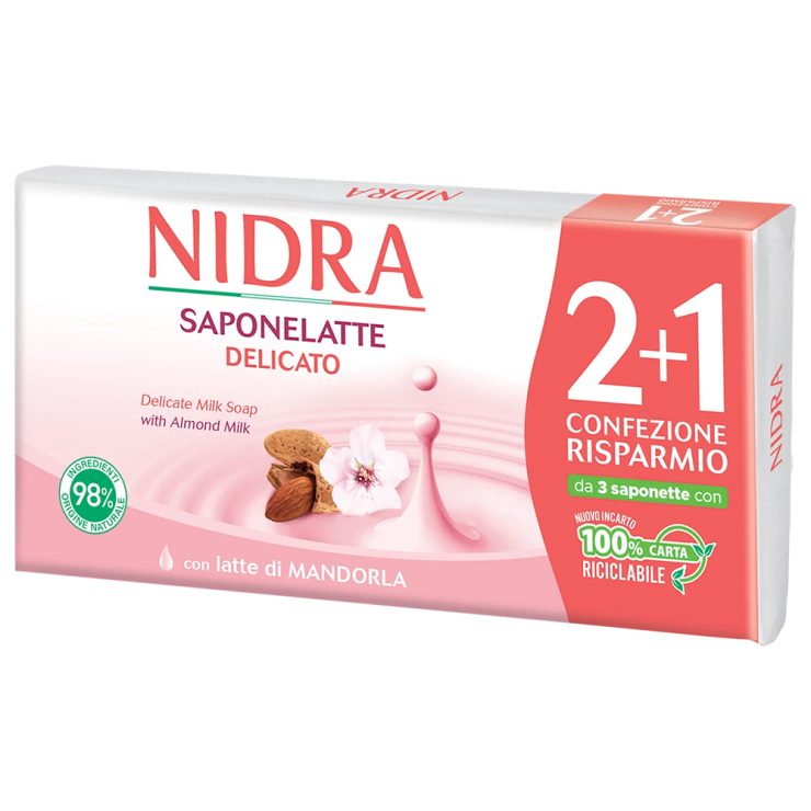 Мило тверде з мигдальним молочком, Nidra 3*90 г