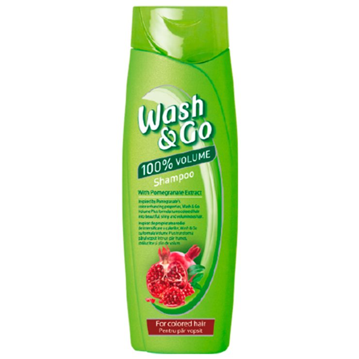 Шампунь з екстрактом гранату для фарбованого волосся, Wash&Go 400 мл