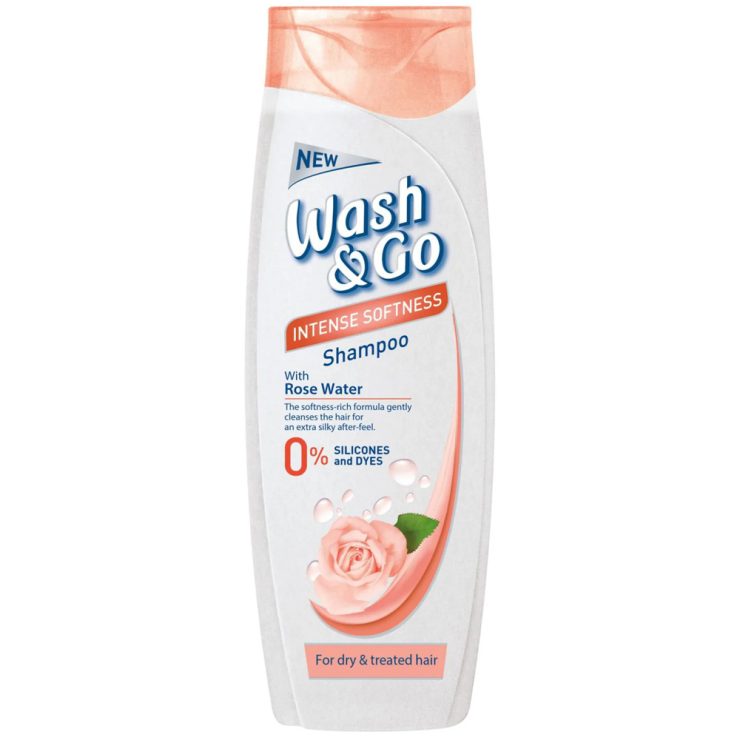 Шампунь з трояндовою водою для сухого та пошкодженого волосся, Wash&Go 200 мл