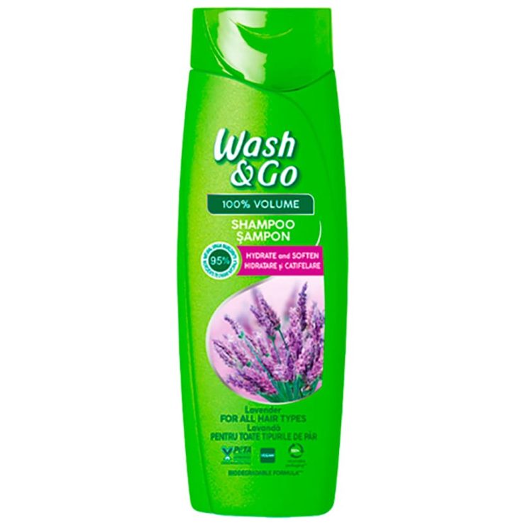 Шампунь з екстрактом лаванди для всіх типів волосся, Wash&Go 360 мл
