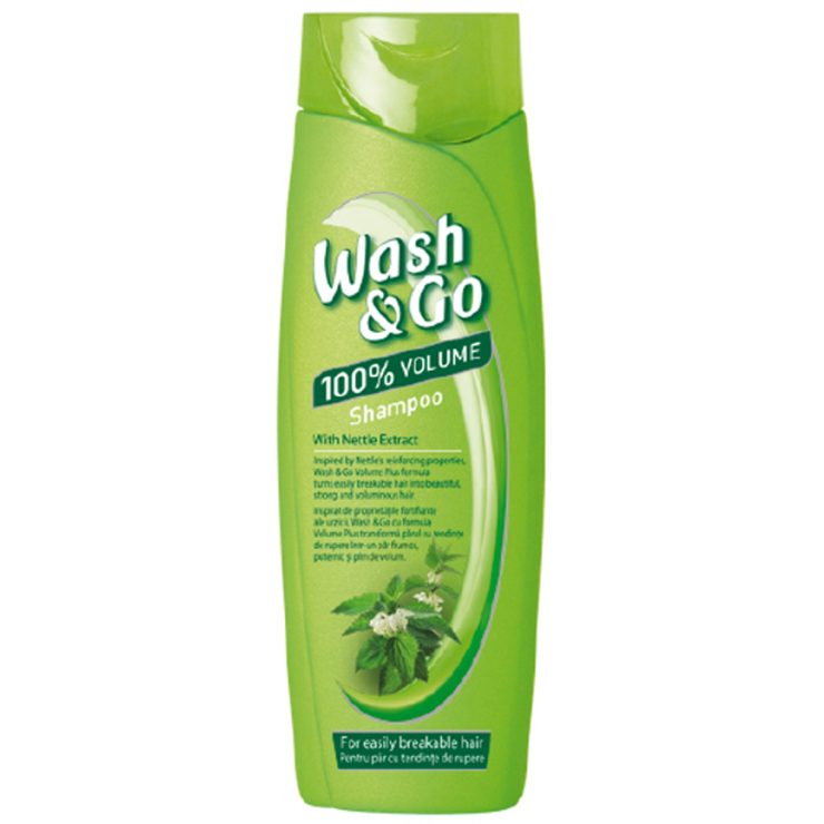 Шампунь з екстрактом кропиви для ламкого волосся, Wash&Go 360 мл