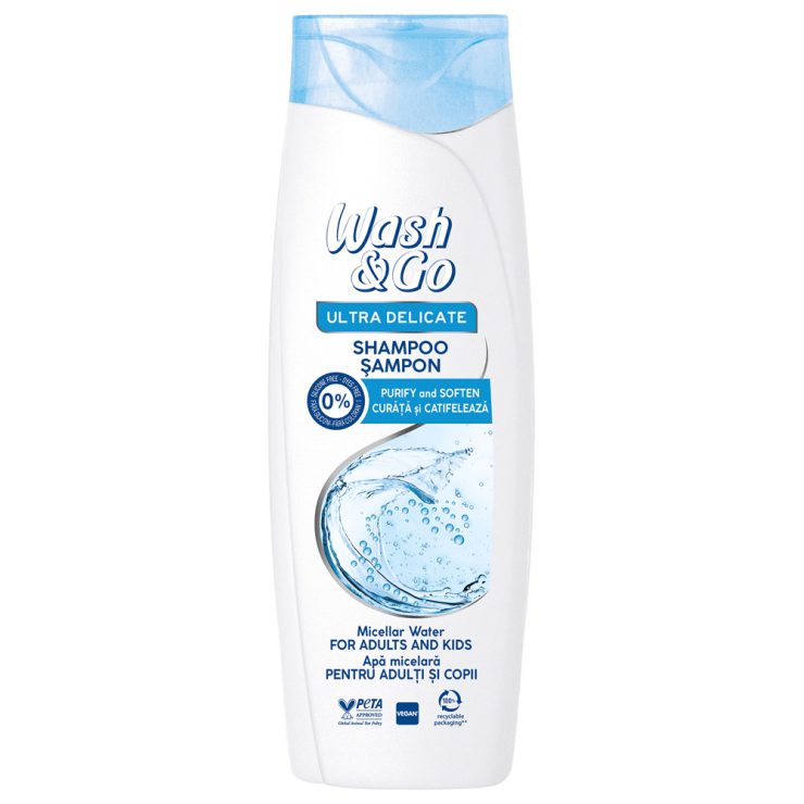 Шампунь на міцелярній воді для всіх типів волосся, Wash&Go 360 мл