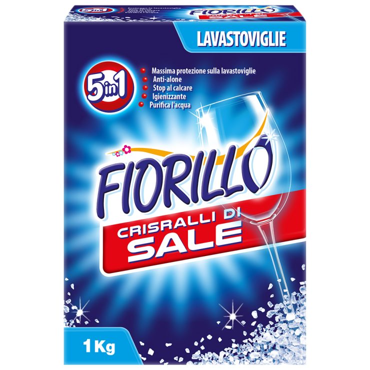Сіль для посудомийних машин 5в1 Кристалізована, Fiorillo 1 кг.