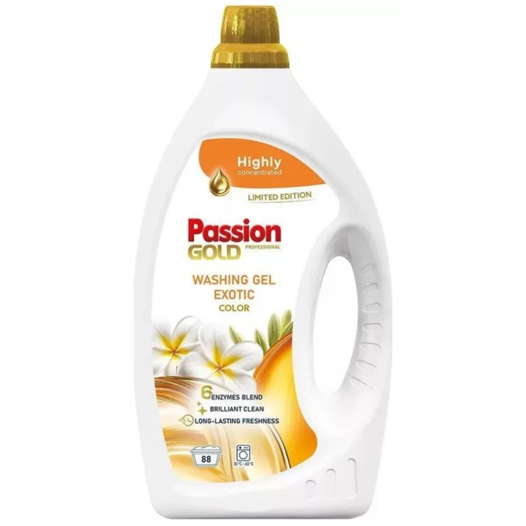 Гель для прання кольорового Екзотика, Passion Gold Professional 3,52 л