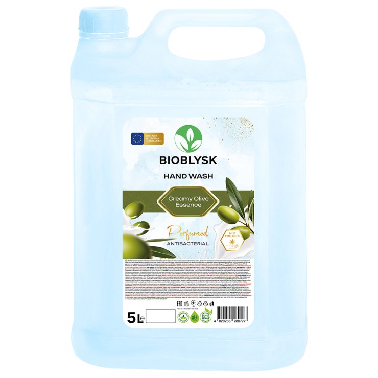 Рідке крем-мило парфумоване антибактеріальне “Creamy Olive Essence”, BioBlysk 5 л