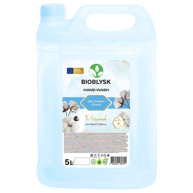 Рідке крем-мило парфумоване антибактеріальне “Silk Cotton Cloud”, BioBlysk 5 л