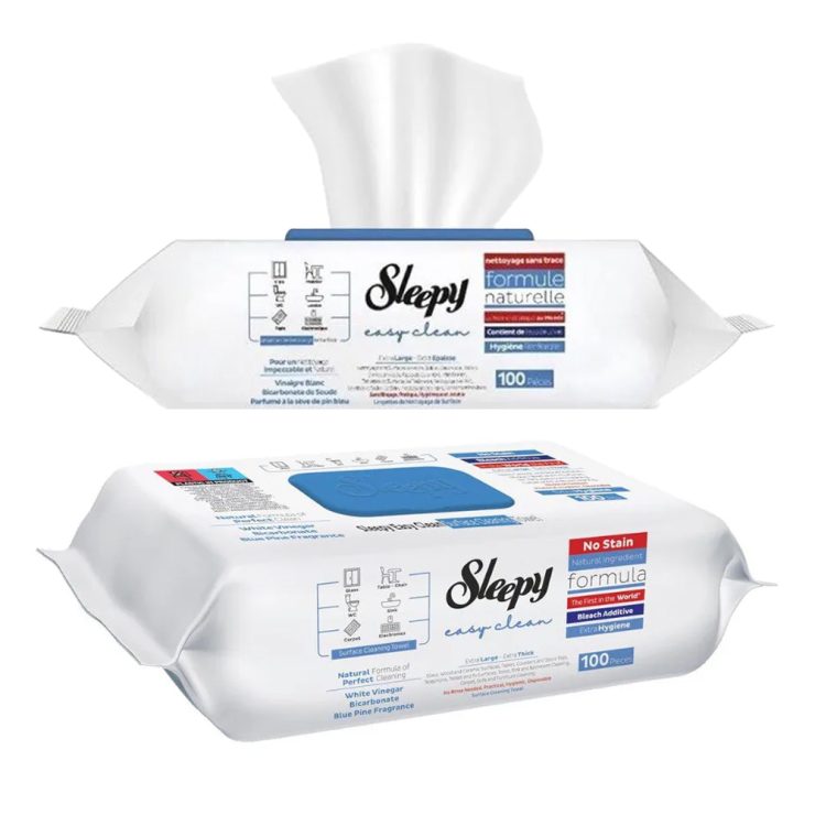 Вологі cерветки для прибирання Easy Clean Bleach, Sleepy 100 шт.