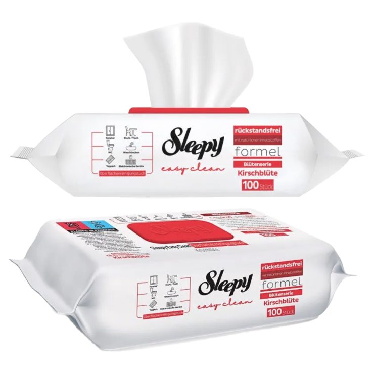 Вологі cерветки для прибирання Easy Clean Cherry, Sleepy 100 шт.