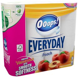 Туалетний папір EveryDay Персик 3-ох шар., Ooops! 32 шт. 120 відр.