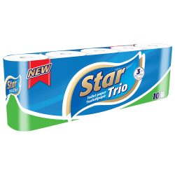 Туалетний папір Star Trio 3-ох шар., Ooops! 10 шт. 90 відр.