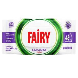 Серветки вологі для прибирання підлоги з ароматом лаванди, Fairy 100 шт.