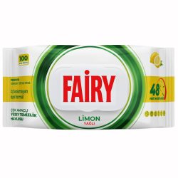 Серветки вологі для прибирання підлоги з ароматом лимона, Fairy 100 шт.