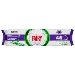 Серветки вологі для прибирання підлоги з ароматом лаванди, Fairy 50 шт.