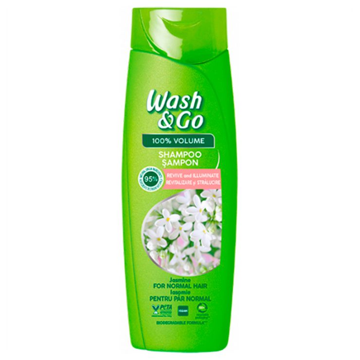 Шампунь з екстрактом жасміну для нормального волосся, Wash&Go 360 мл