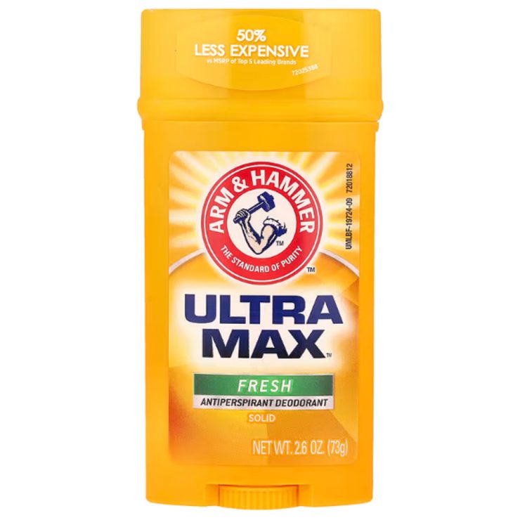Твердий дезодорант-антиперспірант для чоловіків, широкий стік Fresh UltraMax, А&H
