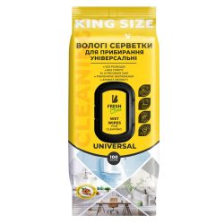 Вологі універсальні серветки для прибирання Clean, Blyskavka 100 шт