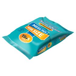 Щоденні вологі серветки антибактеріальні з екстрактом алоє, Snow wipes 15+5 шт