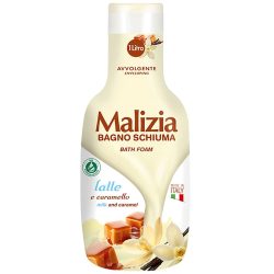 Гель-піна для ванни та душу Milk&Caramel, Malizia 1л