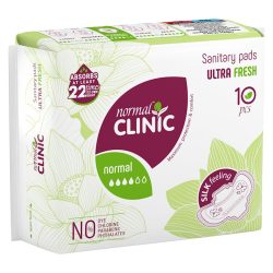 Прокладки для критичних днів Ultra Fresh Silk Feeling 4 краплі, Normal Clinic 10 шт