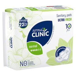 Прокладки для критичних днів Ultra Fresh Cotton Feeling 4 краплі, Normal Clinic 10 шт