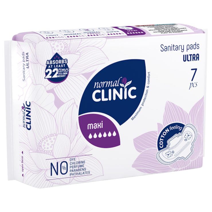 Прокладки для критичних днів Ultra Cotton Feeling 6 крапель, Normal Clinic 7 шт