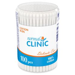Ватні палички в круглій коробці, Normal Clinic 100 шт