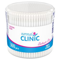 Ватні палички в круглій коробці, Normal Clinic 300 шт