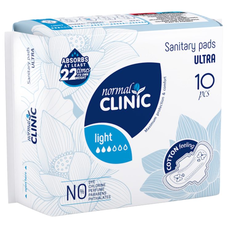 Прокладки для критичних днів Ultra Cotton Feeling 3 крапель, Normal Clinic 10 шт