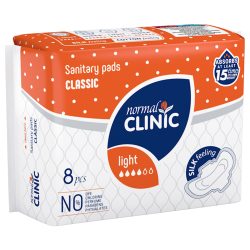 Прокладки для критичних днів Classic Silk Feeling 4 краплі, Normal Clinic 8 шт