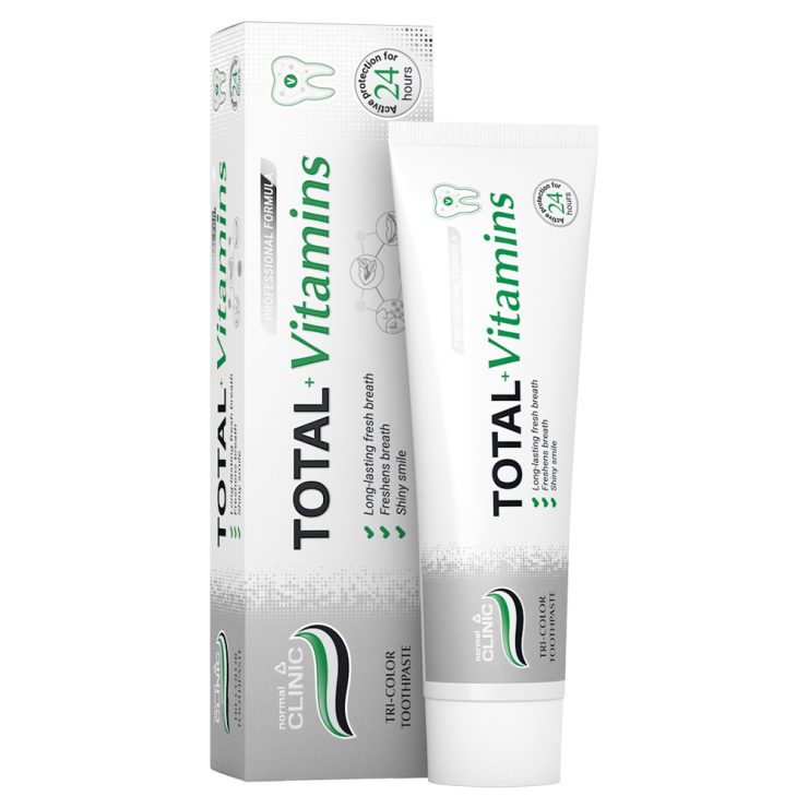 Зубна паста Total+ Вітаміни, Normal Clinic 100 мл