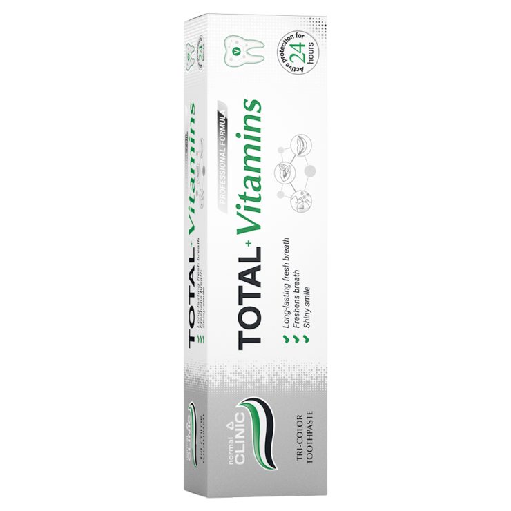 Зубна паста Total+ Вітаміни, Normal Clinic 100 мл