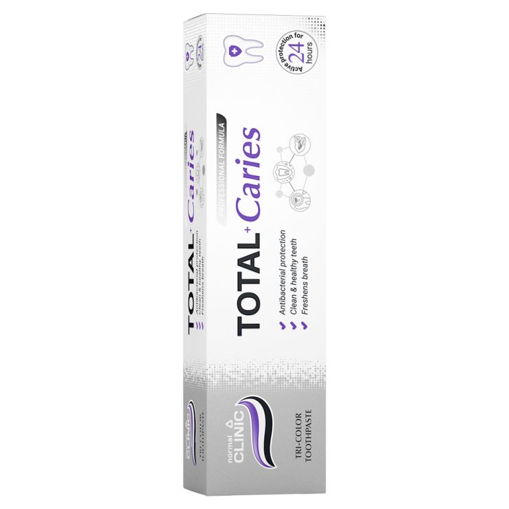 Зубна паста Total+ Карієс, Normal Clinic 100 мл