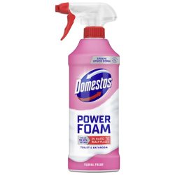 Спрей-піна для унітазу та ванної Power Foam Квіткова свіжість, Domestos 435 мл