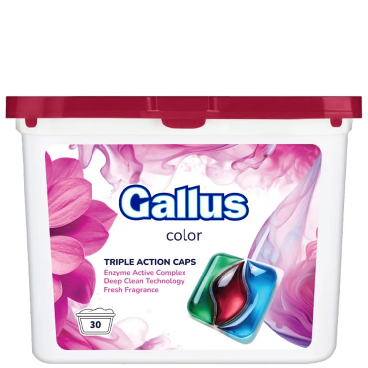 Капсула для прання 3в1 Кольоровий, Gallus 30 шт