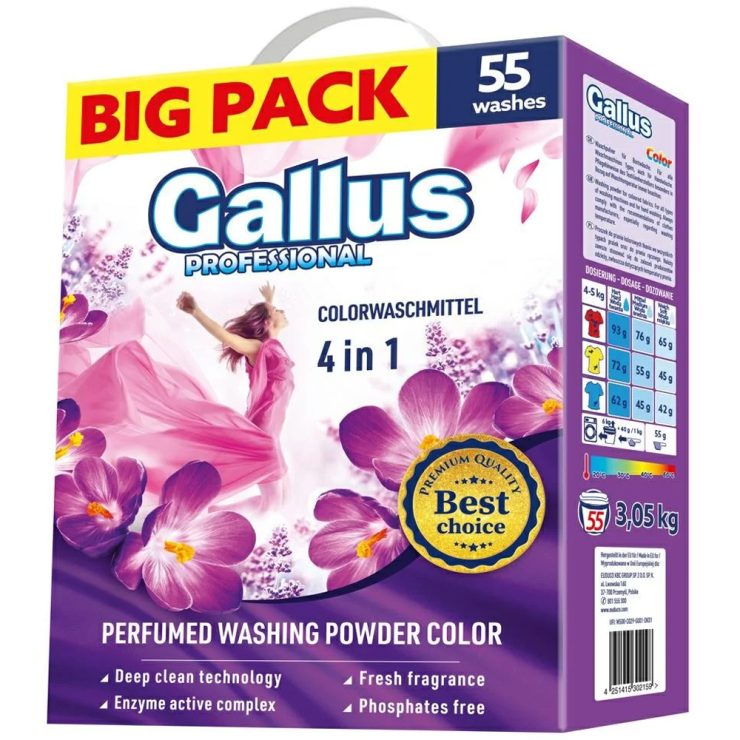 Пральний порошок 4в1 Кольоровий, Gallus Professional 3,05 кг