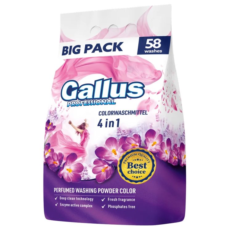 Пральний порошок 4в1 Кольоровий, Gallus Professional, 3,2 кг