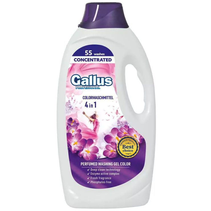 Гель для прання Concentrated 4в1 Кольоровий, Gallus Professional 1,98 л