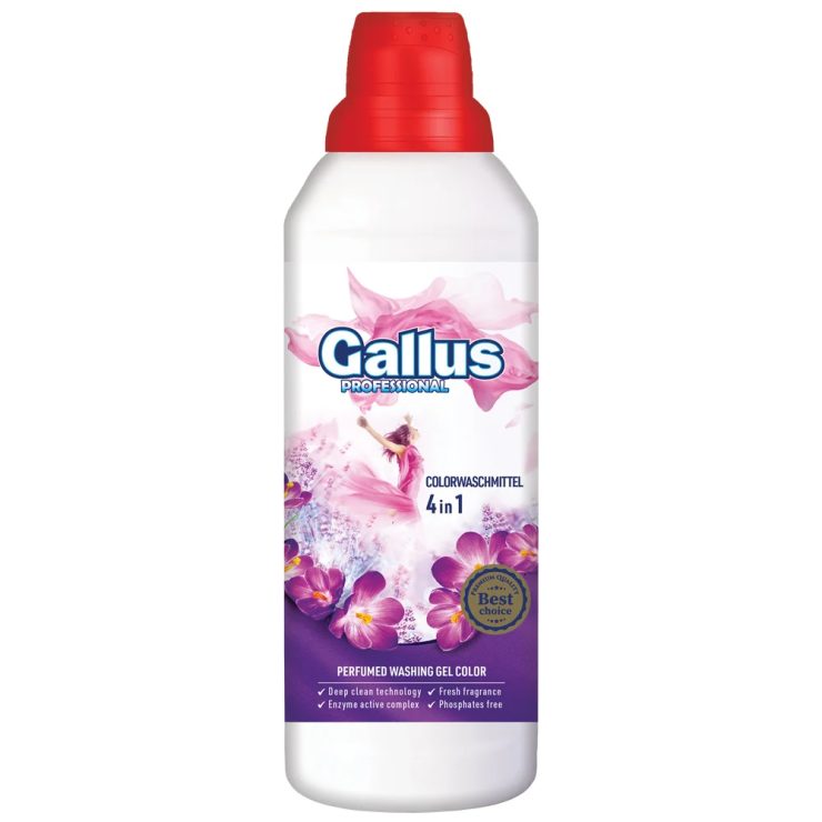 Гель для прання Concentrated 4в1 Кольоровий, Gallus Professional 1 л