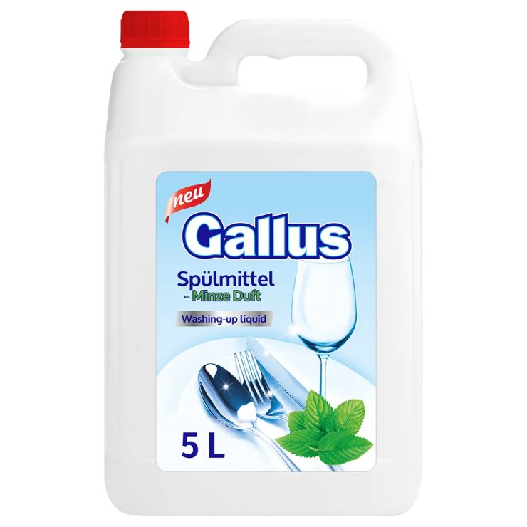 Плин для миття посуду М'ята, Gallus 5 л