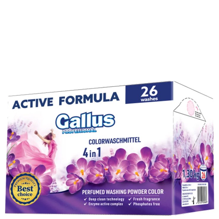 Пральний порошок 4в1 Кольоровий, Gallus Professional 1,3 кг