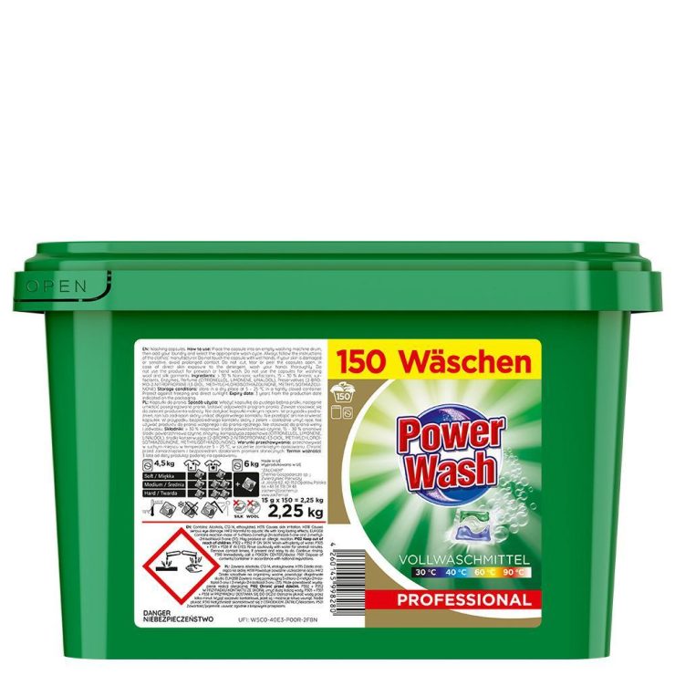 Капсули для прання Універсальний, Power Wash 150 шт